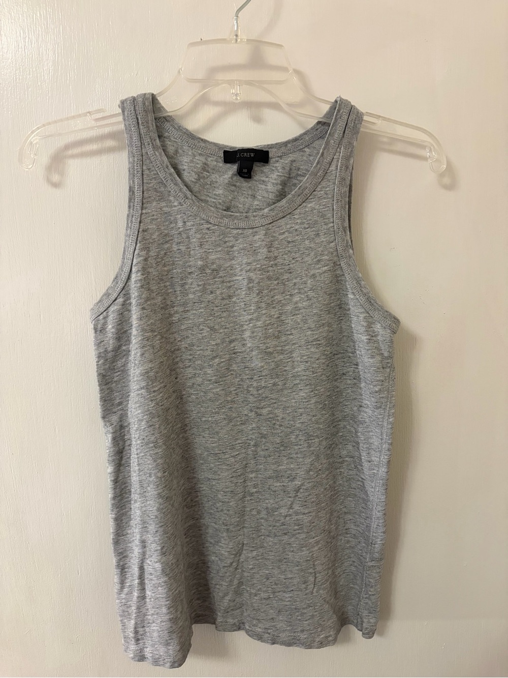 J. Crew Light Gray Ribbed Tank Top - Women's Sleeveless